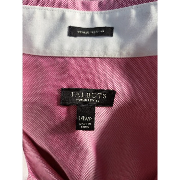 Talbots women"s Long Sleeve Button Down Shirt Career Office Pink Size Unknown - Picture 8 of 8
